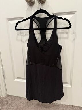 Lululemon Black Racerback Tank with Mesh Panels